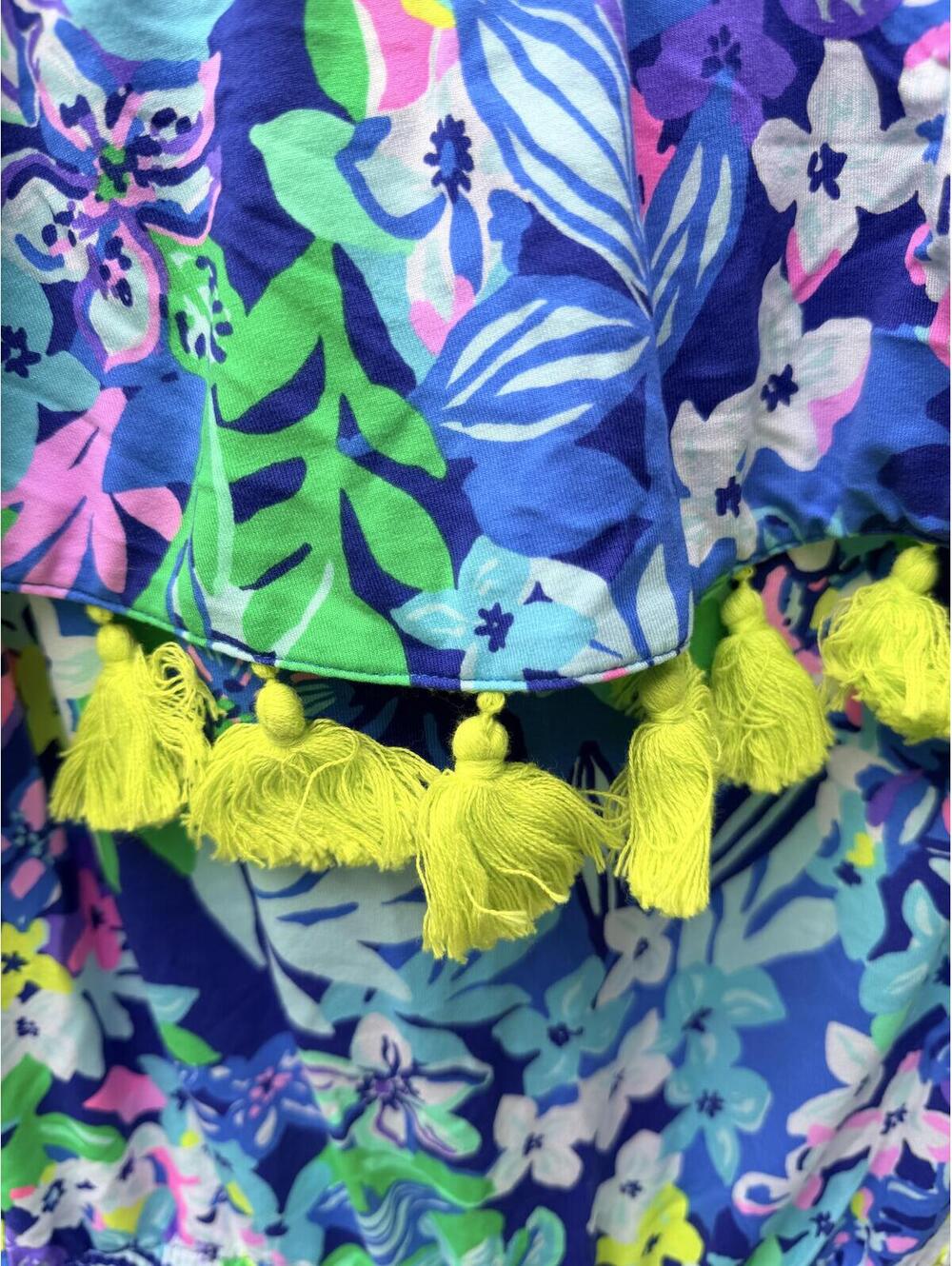 Lilly Pulitzer La Fortuna Borealis Blue Social Sunset Off-Shoulder Romper - Picture 6 of 6